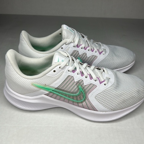 Nike Downshifter 11 Running Athletic Shoes Women’s Size 10 White Low Top Lace Up - Picture 5 of 12